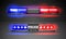 realistic police siren light beacon flasher isolated, emergency light red blue siren, led flasher set siren police.