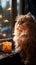 Realistic portrait of beautiful Persian cat