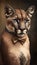 Realistic Portrait Illustration Art Showcasing Cute cougar wearing bow tie (Generative AI)