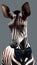 Realistic Portrait Illustration Art Showcasing Cute Okapi wearing bow tie (Generative AI)