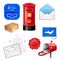 Realistic Post Mailbox Letter Set