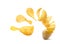 Realistic potato turning into wavy crispy chips