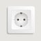 Realistic power wall outlet icon