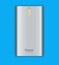 Realistic powerbank on blue background