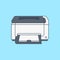 Realistic printer vector icon illustration