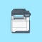 Realistic printer vector icon illustration