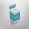 Realistic product package box mock-up with hang slot 4