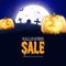 realistic pumpkins halloween sale design illustration