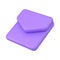 Realistic purple envelope isometric 3d icon new message internet chat notification vector