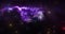 Realistic purple Milky Way 3D space