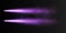 Realistic purple rocket flight trails
