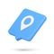 Realistic quick tips map pin GPS location pointer find position 3d icon cyberspace notification