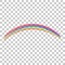 Realistic rainbow icon isolated on transparent background.