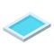 Realistic rectangular pool. Isometric vector illustration of the pool