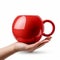 Realistic Red Ball Shaped Mug - 3d Model With Soft Finish