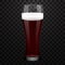 Realistic red beer or punch glass isolated on transparent background