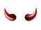 Realistic red and black Halloween Devil Horns . Satan demon accessories.