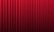 Realistic red curtain on stage. Red closed velvet curtain for circus, theatre, scene and club. Background with light of projector