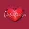 Realistic red heart background for valentine\\\'s day