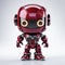 Realistic Red Robot With Helmet Arms: A Marvelous Magewave Toy