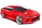 Realistic red sport car sedan 3D design on isolated background vector