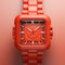 Realistic Red Swatch Watch With Retro Styling