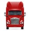 Realistic red truck vector illustration