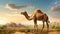 Realistic Rendered Camel In Desert: A Visual Pun