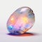 Realistic Rendering Of A Colorful Opal Crystal On White Background