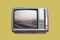 Realistic retro vintage back and white television mock up