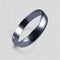 Realistic ring from white gold or silver. 3D render of platinum ring. Vector illustration isolated on transparent background