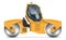 Realistic road roller vector illustration