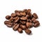 Realistic Roasted Coffee Beans On White Background