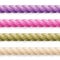 Realistic Rope Vector. Different Color Thickness 3d Rope Line Set Multicolored Twisted Nautical Cord. Isolated On White Background