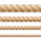 Realistic Rope Vector. Different Thickness Rope Set Isolated On White Background. Illustration Of Twisted Nautical Thick Lines. Gr