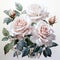 Realistic Rose Watercolor Painting For Product Photography