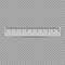 Realistic ruler isolated on transparent background. Vector illustration.