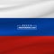 Realistic Russian Flag. Russia Independence day Design