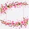 Realistic sakura japan cherry branch