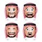 Realistic Saudi Arab Man Head with Different Facial Expressions