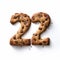 Realistic Scandinavian Style Number 22 Chocolate Chip Cookies