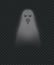 Realistic scary ghost. Isolated vector ghost and poltergeist