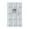 Realistic school lockers set, gray cupboards with combination lock and handles