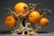 Realistic Sculpture oranges. Generate AI