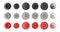 Realistic Sewing Button Icon Set