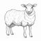 Realistic Sheep Coloring Sheet With Zbrush Rendering
