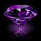 Realistic shining purple amethyst jewel