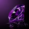 Realistic shining purple amethyst jewel