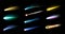 Realistic shooting star. 3D falling meteor trails. Comets flares. Fireball light. Meteorite burning atmosphere. Asteroid trace