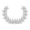 Realistic Silver Laurel Wreath